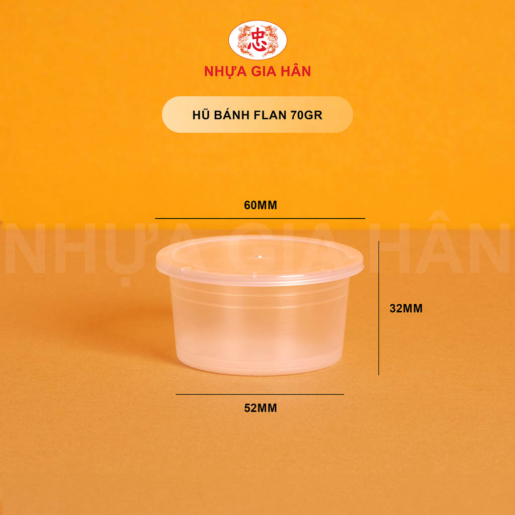 HŨ BÁNH FLAN NHỰA PP 70GR HŨ BÁNH FLAN NHỰA PP 70GR - Ảnh 1